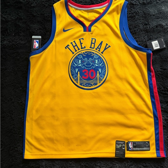 Nike Other - Nike Yellow and Blue 'The Bay' Basketball Jersey